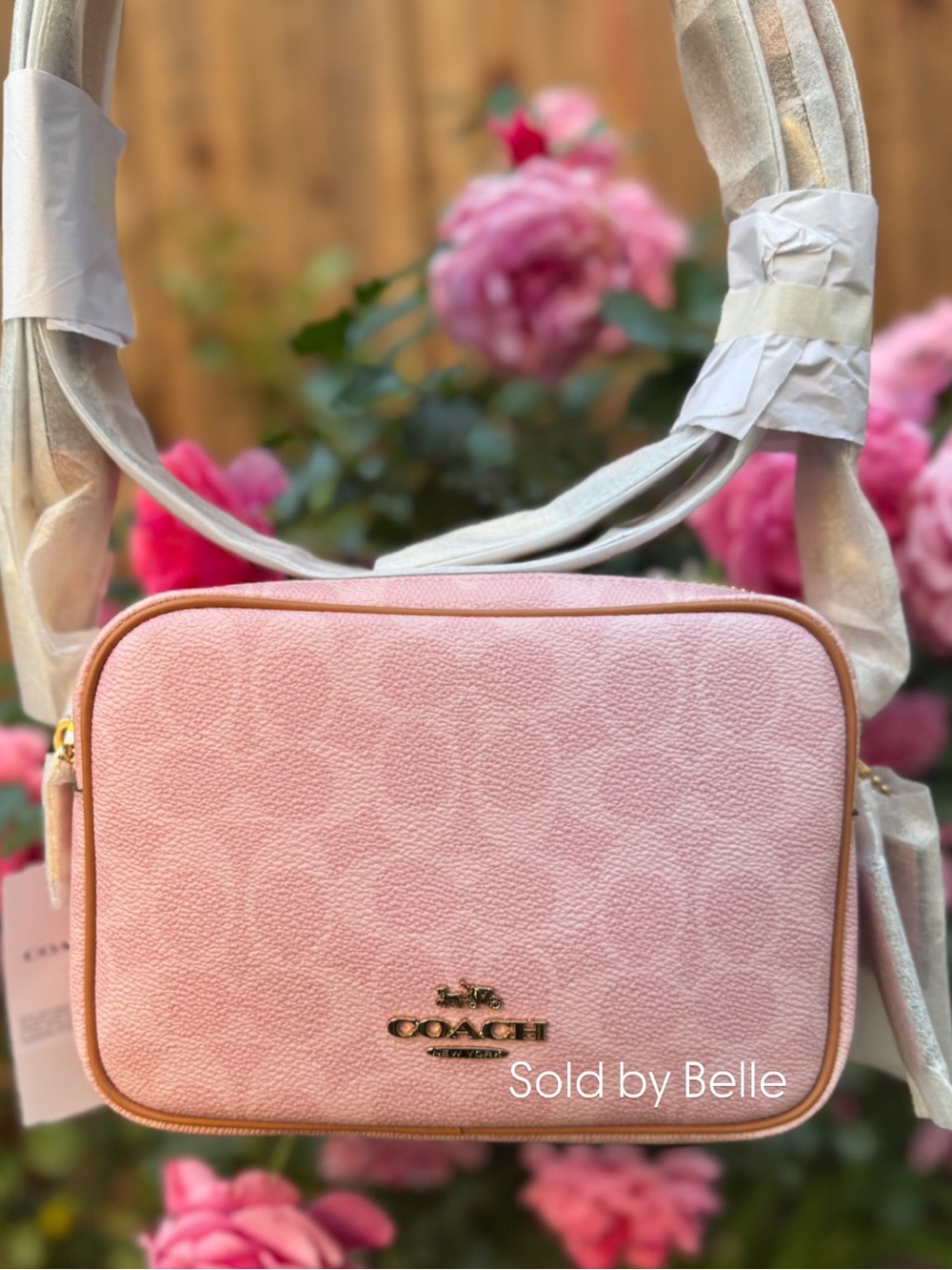 NWT Coach Mini Carey Powder Pink Purse